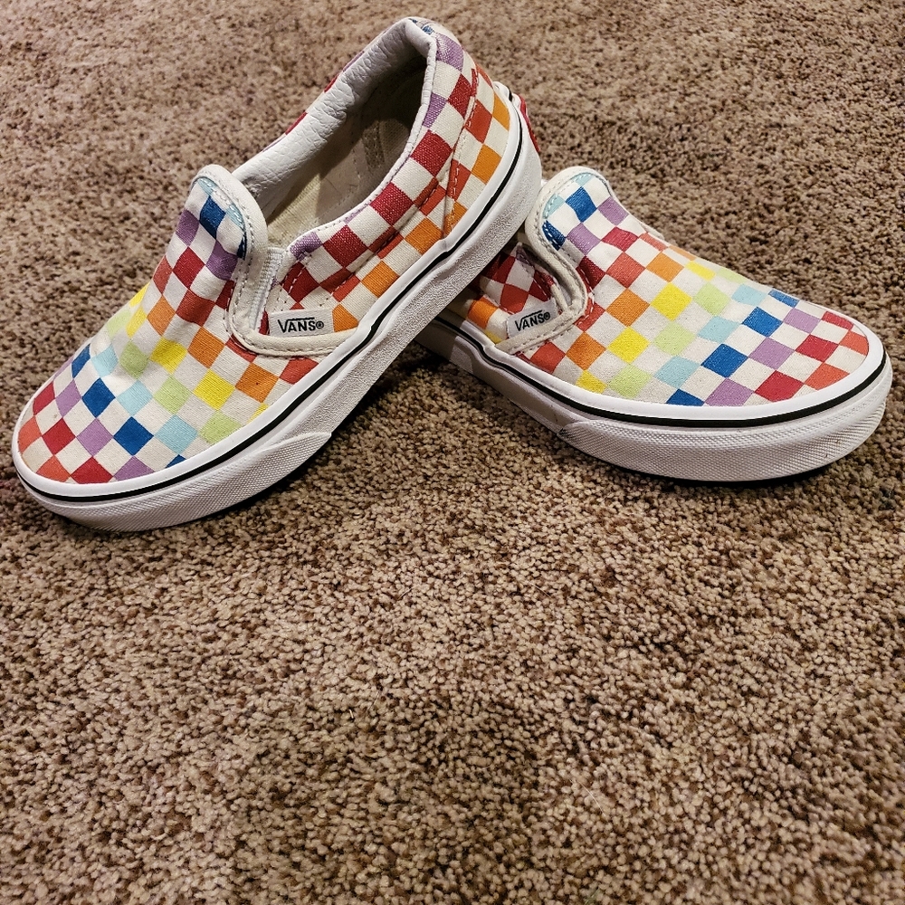 VANS Checkered Slip-Ons, Kids Size 1
